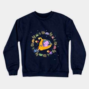 octopus's garden with me Crewneck Sweatshirt